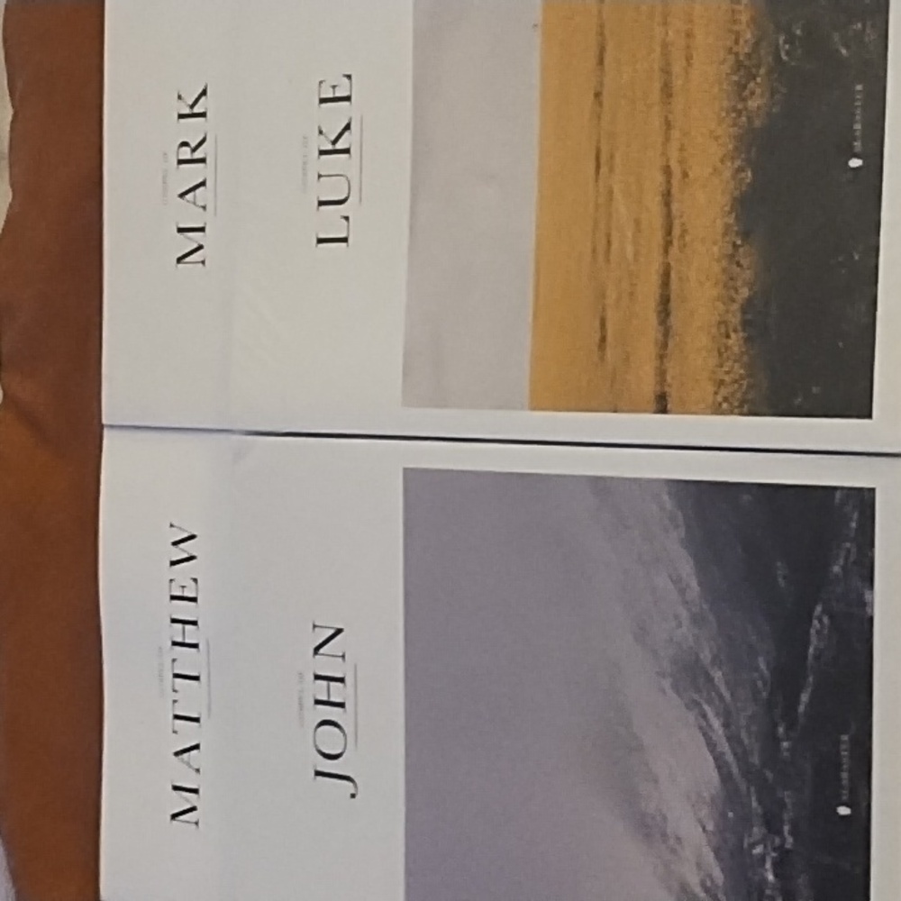 NWT 4 soft cover books The Gospels of Luke, Matthew,John and Mark